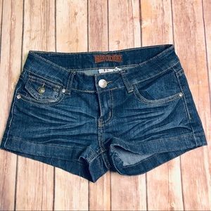 Embellished Jean Shorts Juniors Size 3 Denim